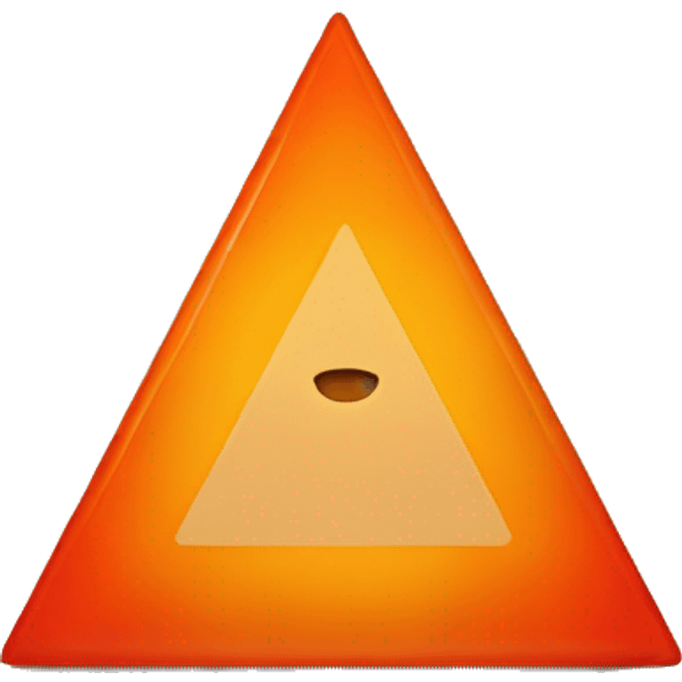 orange circle with an upside-down red triangle jutting into it emoji