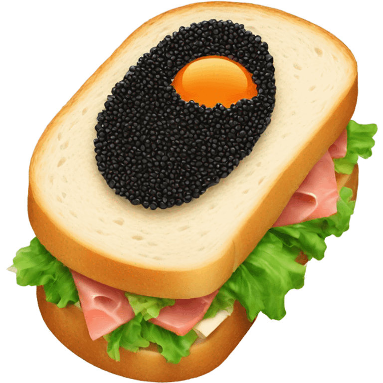 sandwich with black caviar emoji