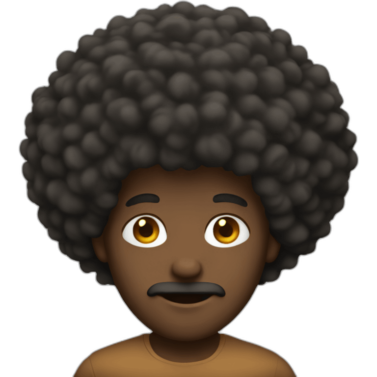 man with afro emoji