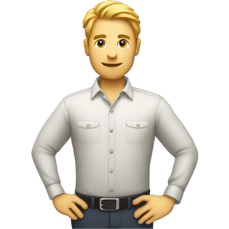 project manager with dress shirt and watch emoji