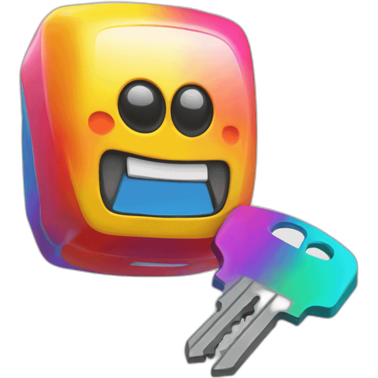 colorful mechanical keycap emoji