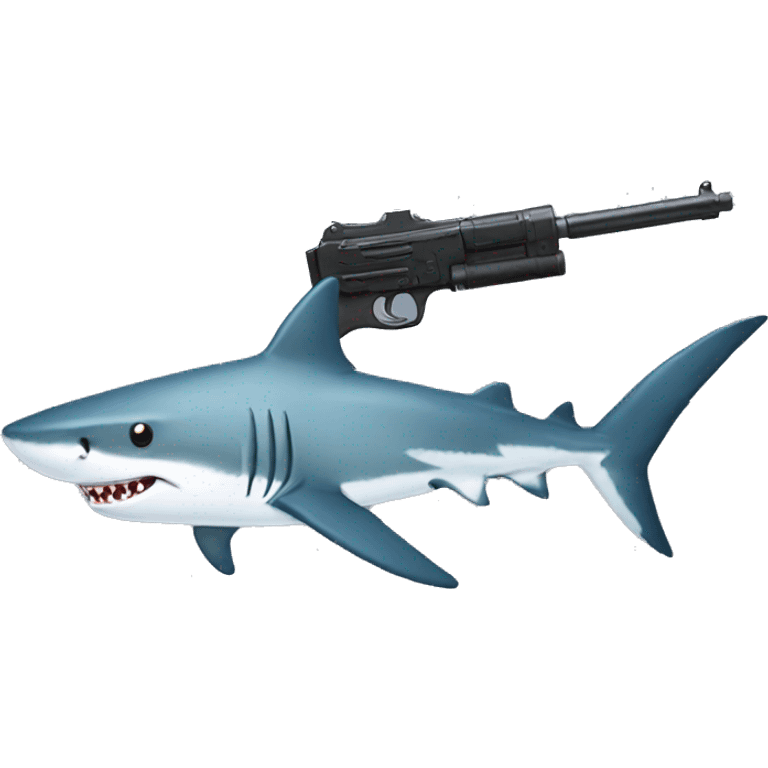 shark with a gun emoji