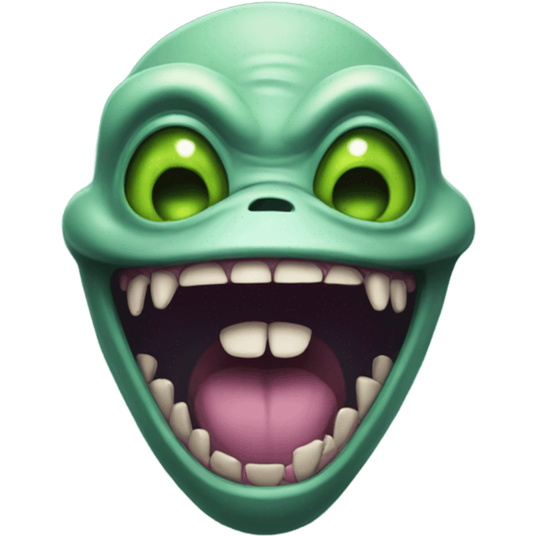 Alien with big teeth emoji