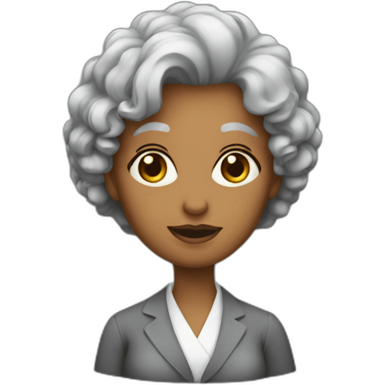 Grey hairs lady teacher emoji