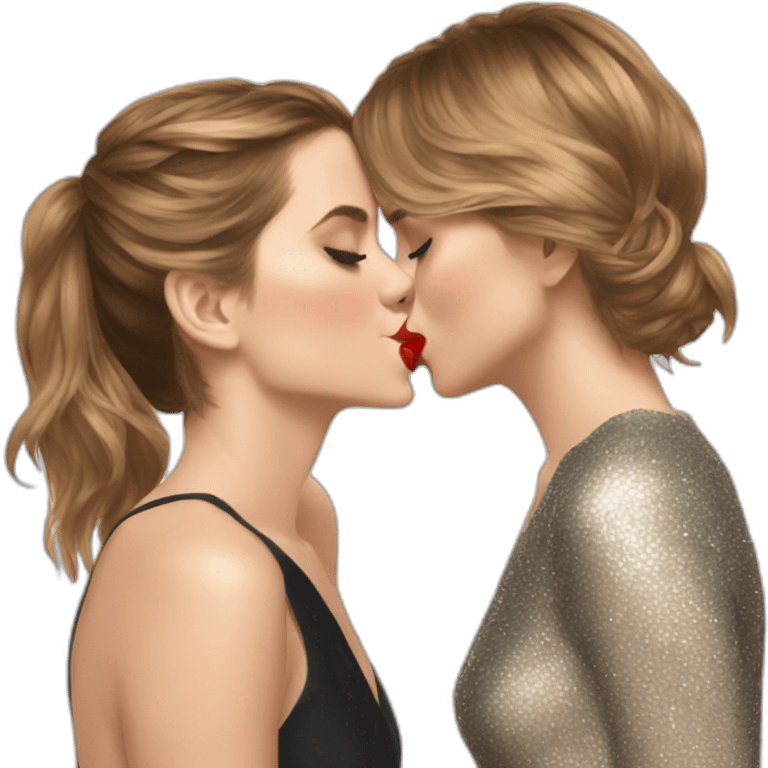 Emma Watson kissing Taylor swift emoji