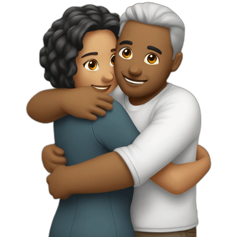 Hug couple emoji