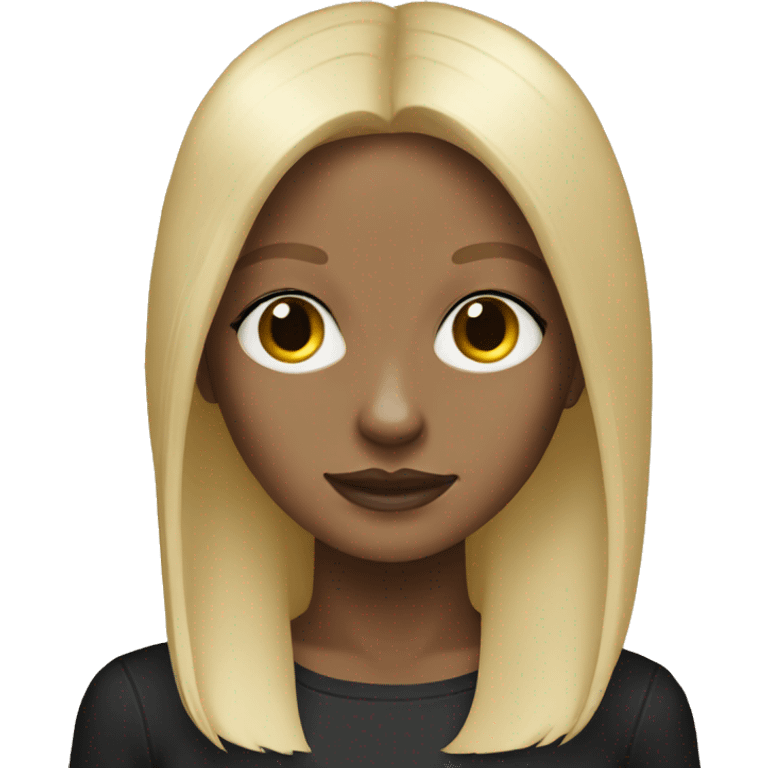 Blonde girl with black chihuahua emoji