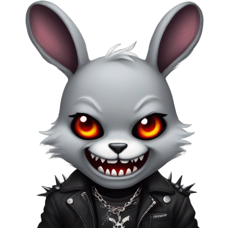 Death metal bunny emoji