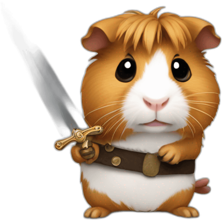 guinea pig with sword emoji