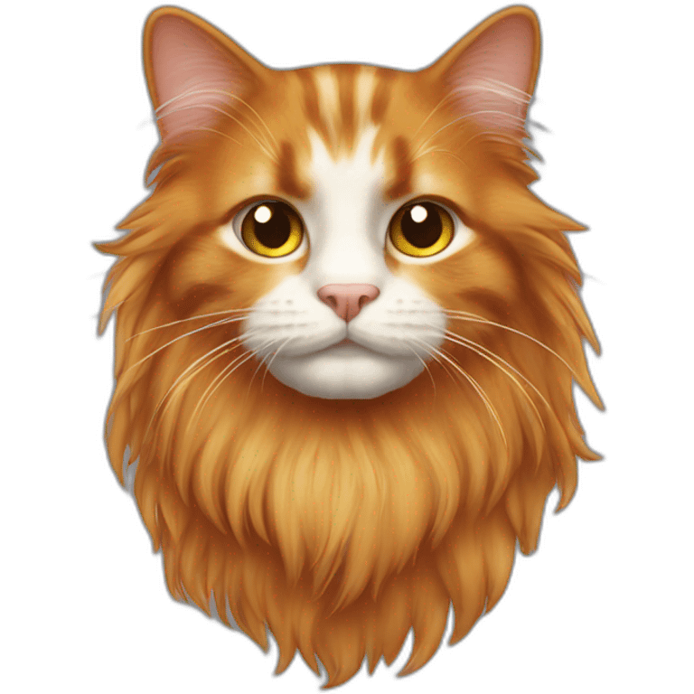 ginger long hair cat emoji