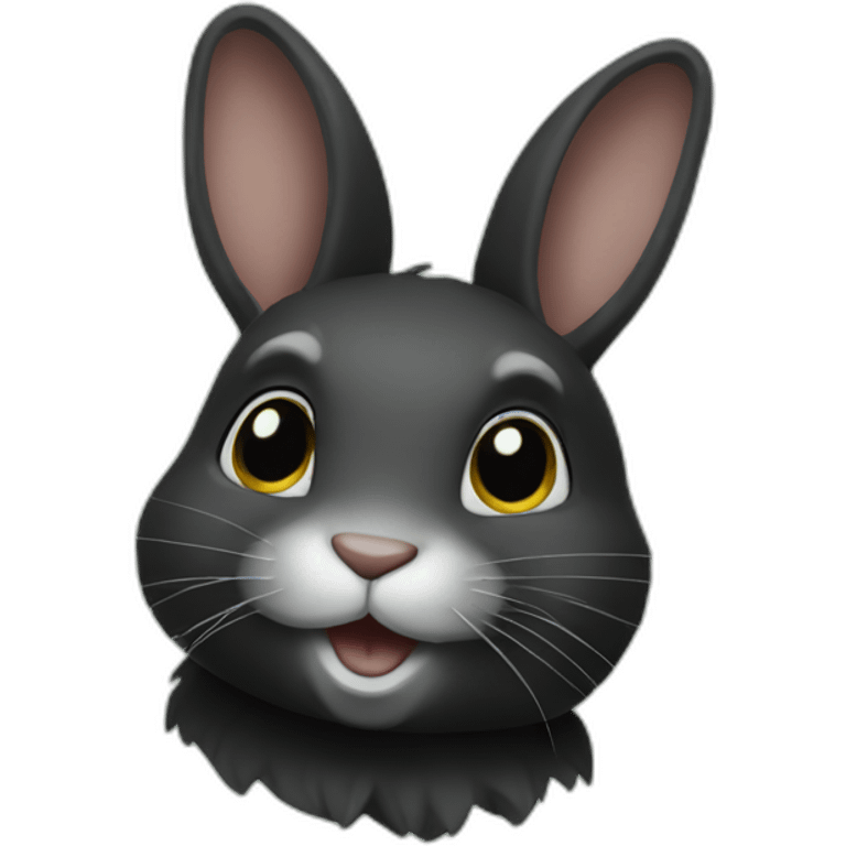 Lapin noir emoji