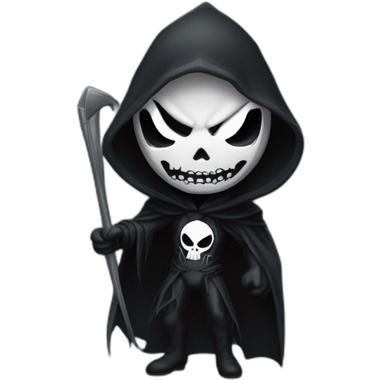 Spider-Man dressed as Grim Reaper emoji