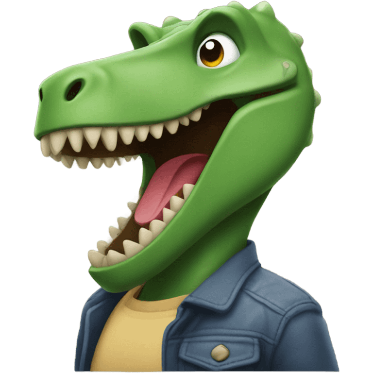 movie film icon that laughs and looks like dinosaur emoji