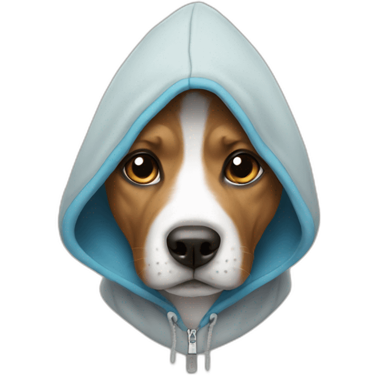 Dog with a hoodie emoji