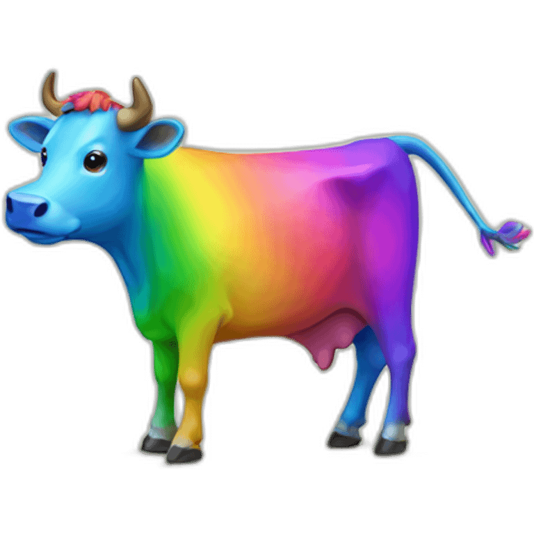 Rainbow Cow emoji