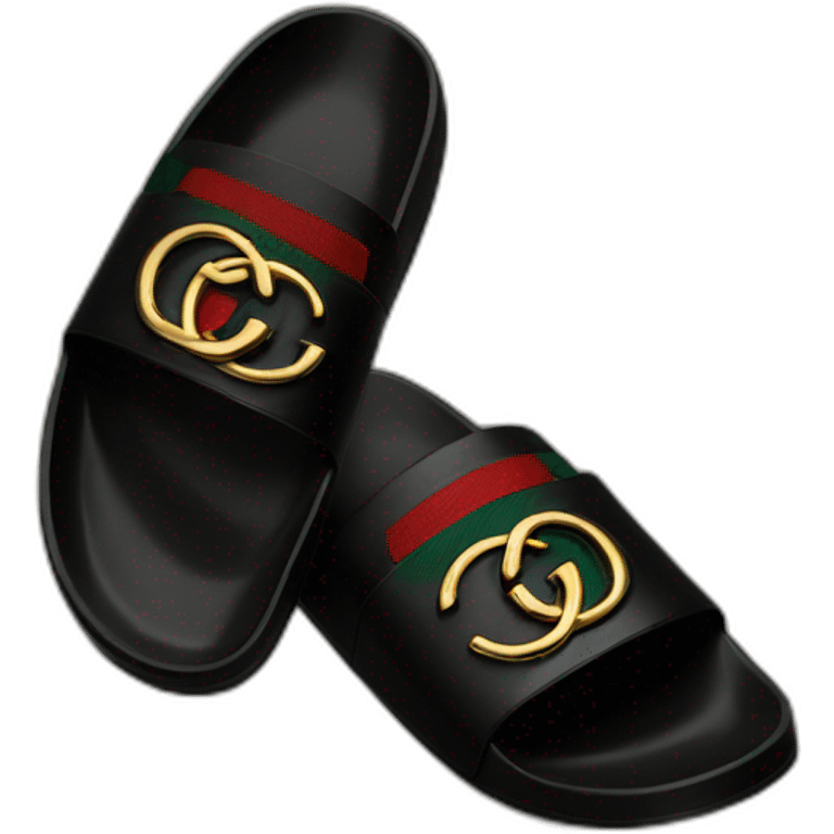 Black Gucci slide emoji