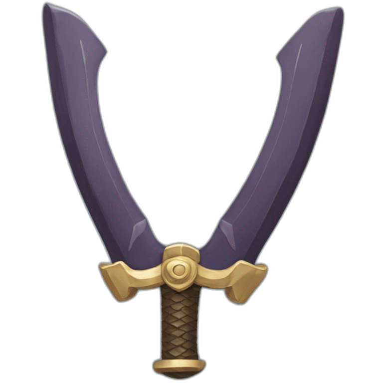 Sword head with two peak points like a snake tongue  emoji