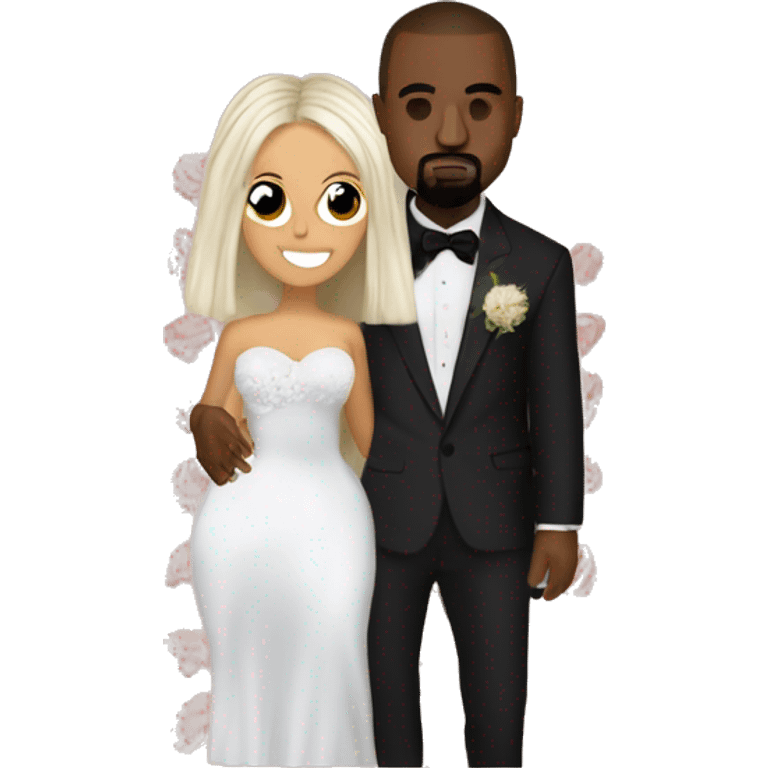 make a wedding with kanye west and playboy Carti emoji