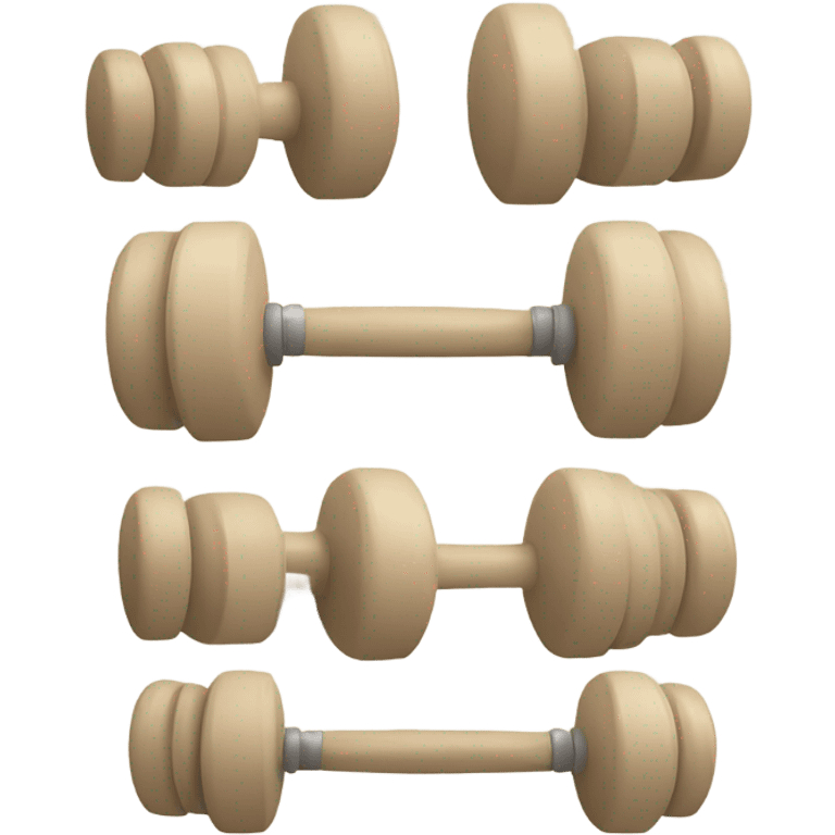 beige dumbbells emoji