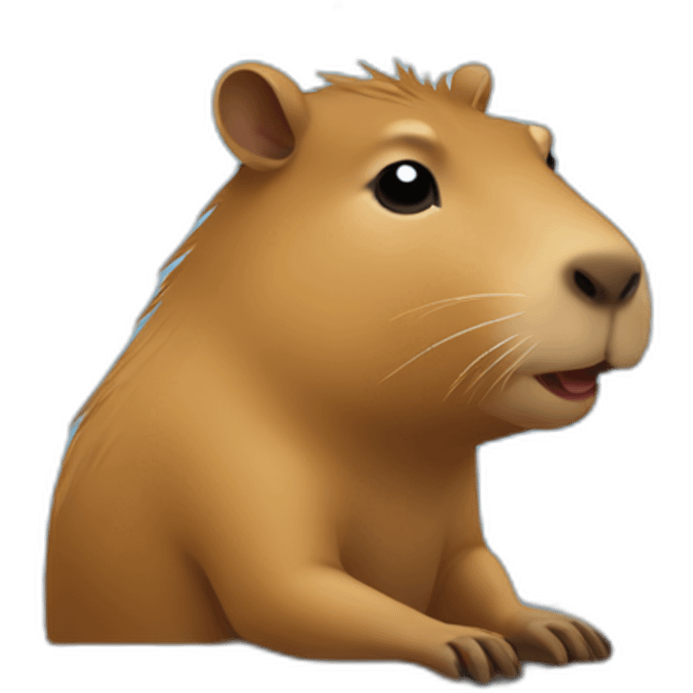 capybara typing at macbook emoji