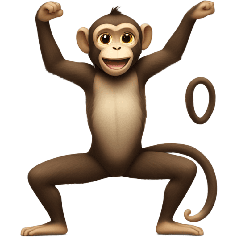 monkey doing the splits emoji