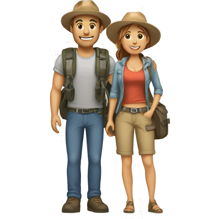 Create an emoji of couple travellers  emoji