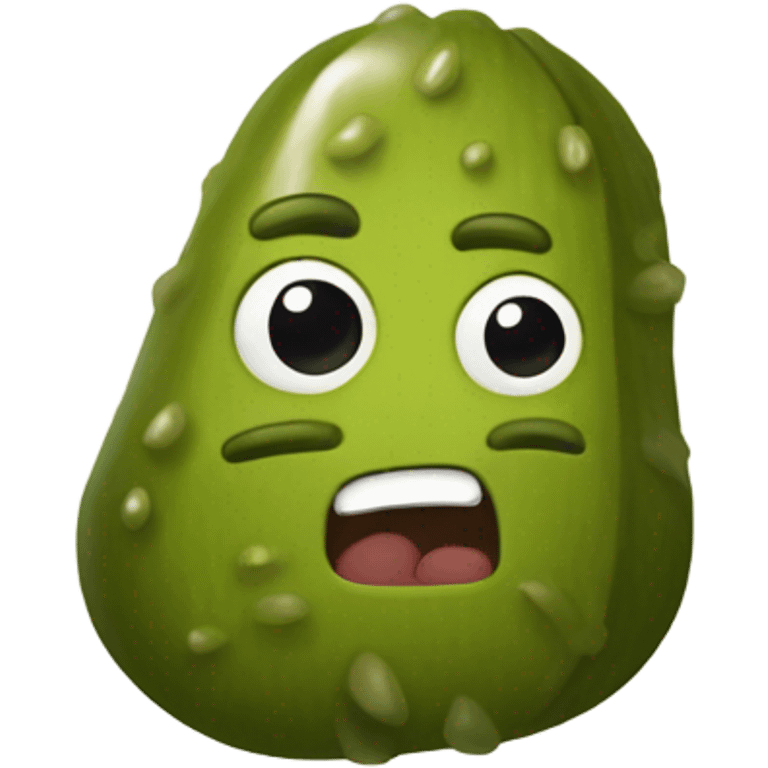 Skin colored pickle with two wrinkly spheres at the base emoji