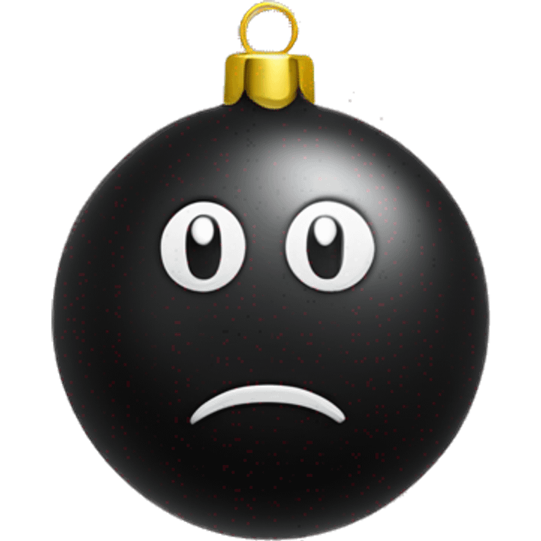 Christmas tree toy in the form of a ball black emoji