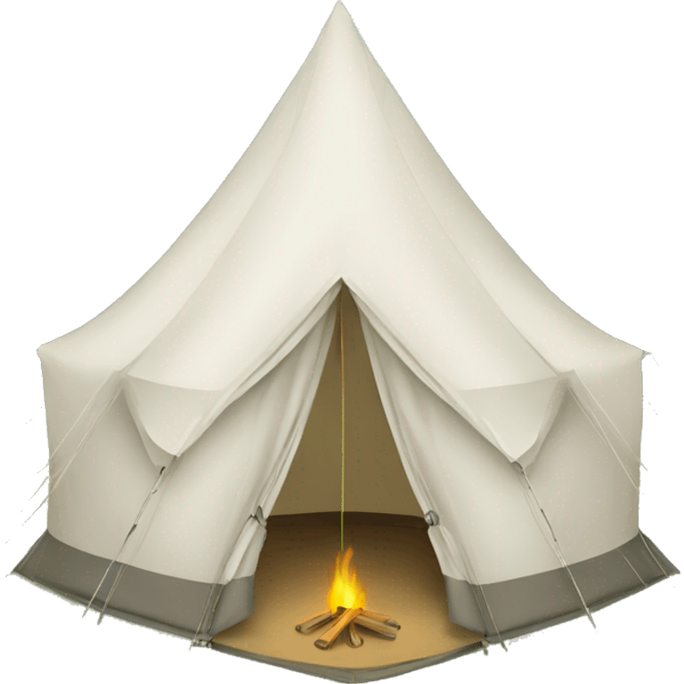 big camping tent white emoji