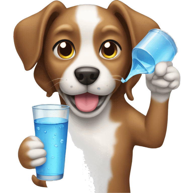 dog drink water emoji