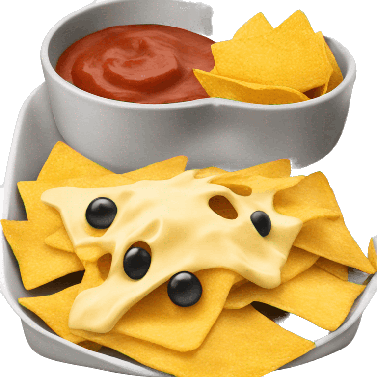 Nachos with cheese dip emoji