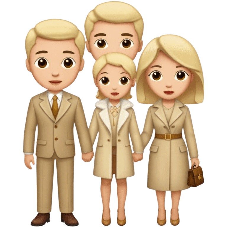 Family of 3 rich emoji