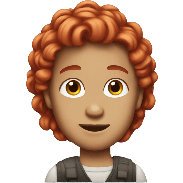 The classic people emojis but with red hair emoji