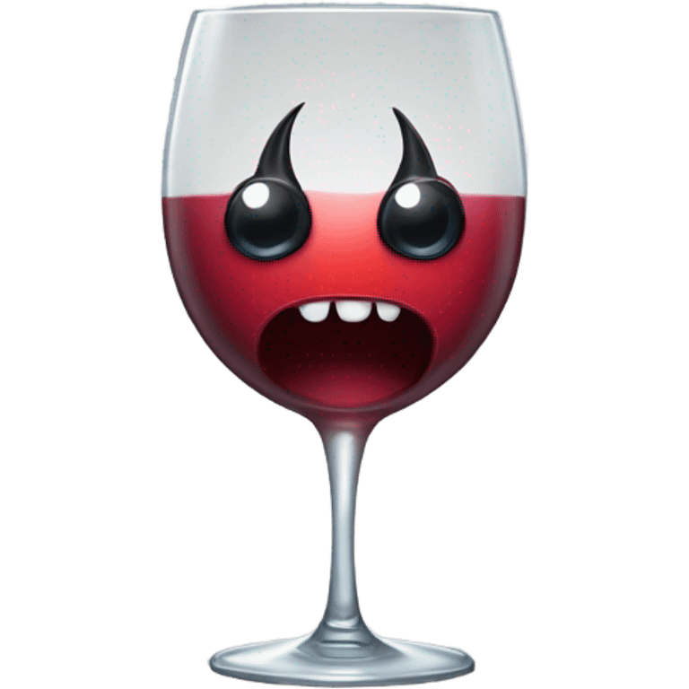 Wine glass devil emoji