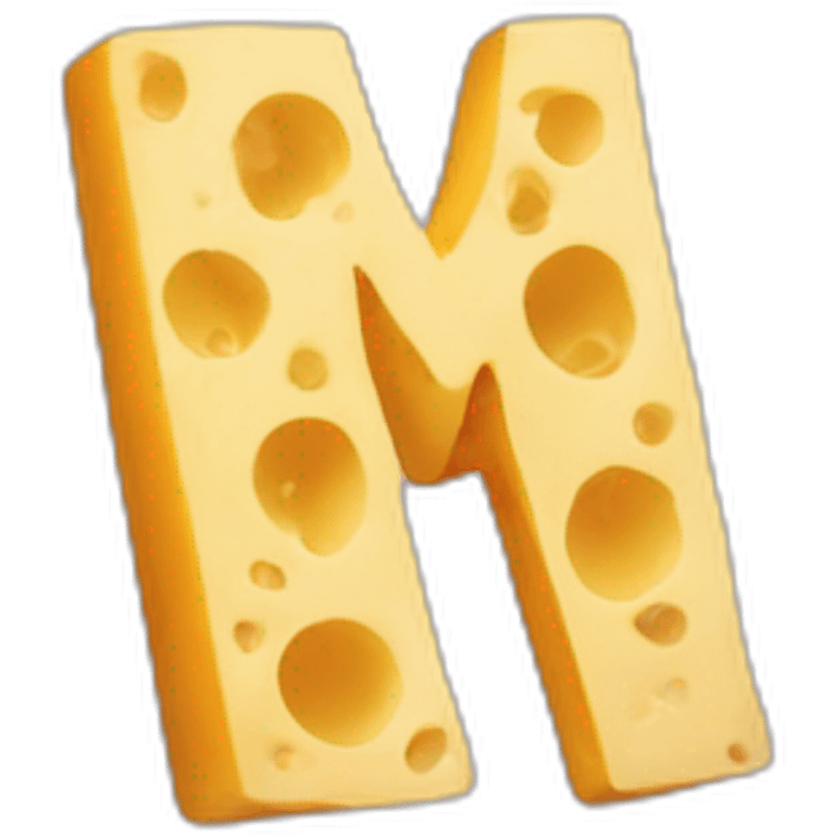 the letter m made of cheese emoji