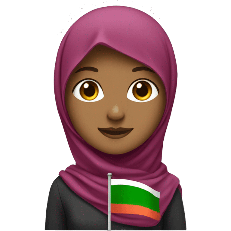 Girl with hijab that has Lebonon color flag emoji