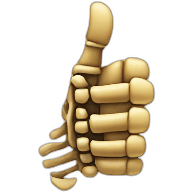 thumbs up, skeleton hand emoji