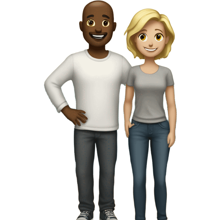 White Couple made it home emoji