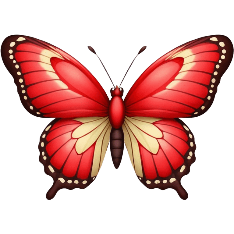 butterfly with red wings  emoji