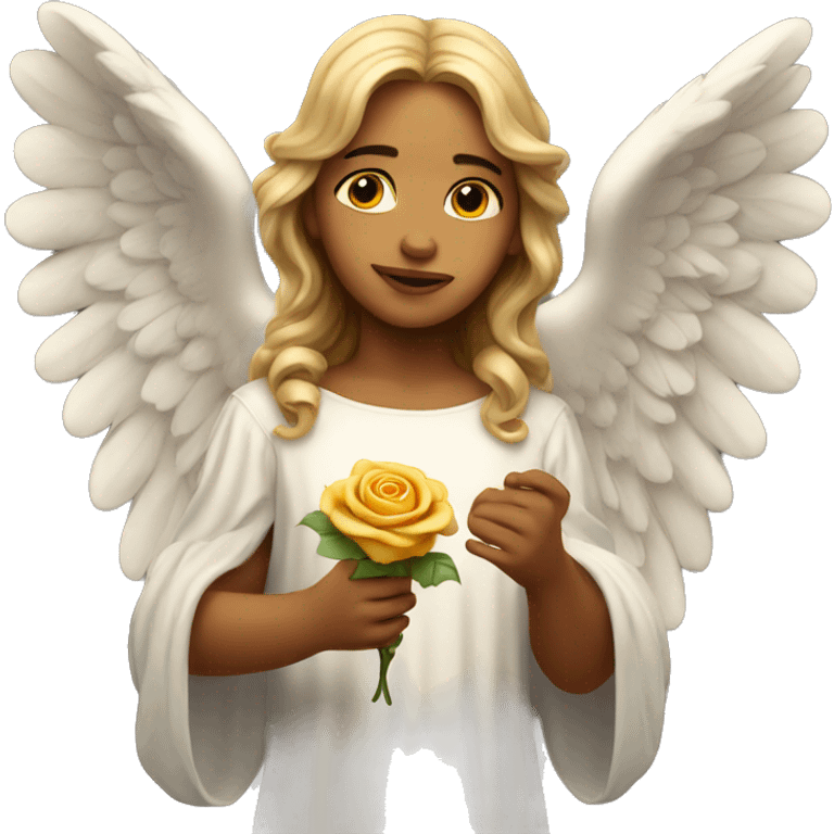 Angel with a Rose  emoji