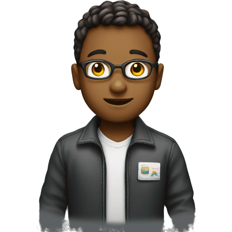 A boy who is master in coding and development emoji