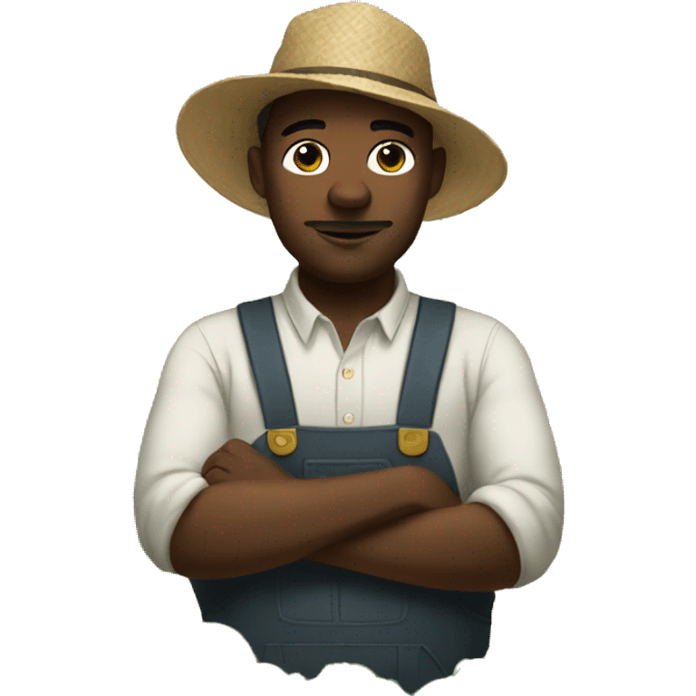 black farmer struggling emoji