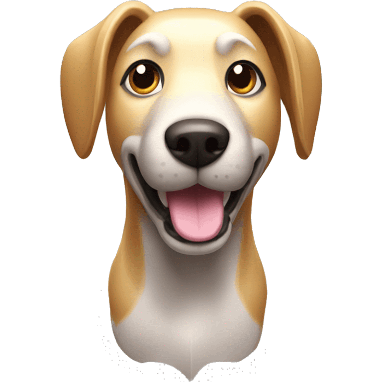 3d model render of a shiny dog emoji