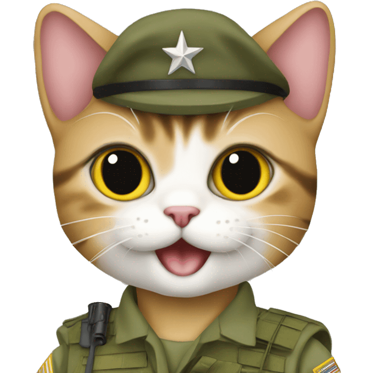 army kitty emoji