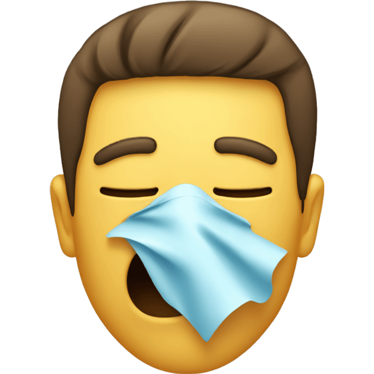 person sneezing with boogers emoji