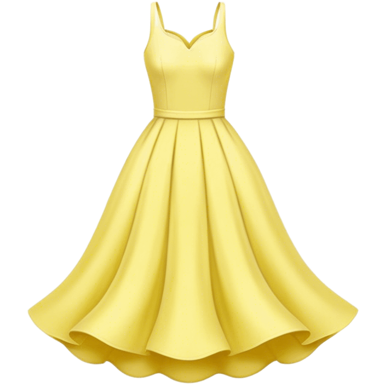 pastel yellow spring dress floating in the air emoji