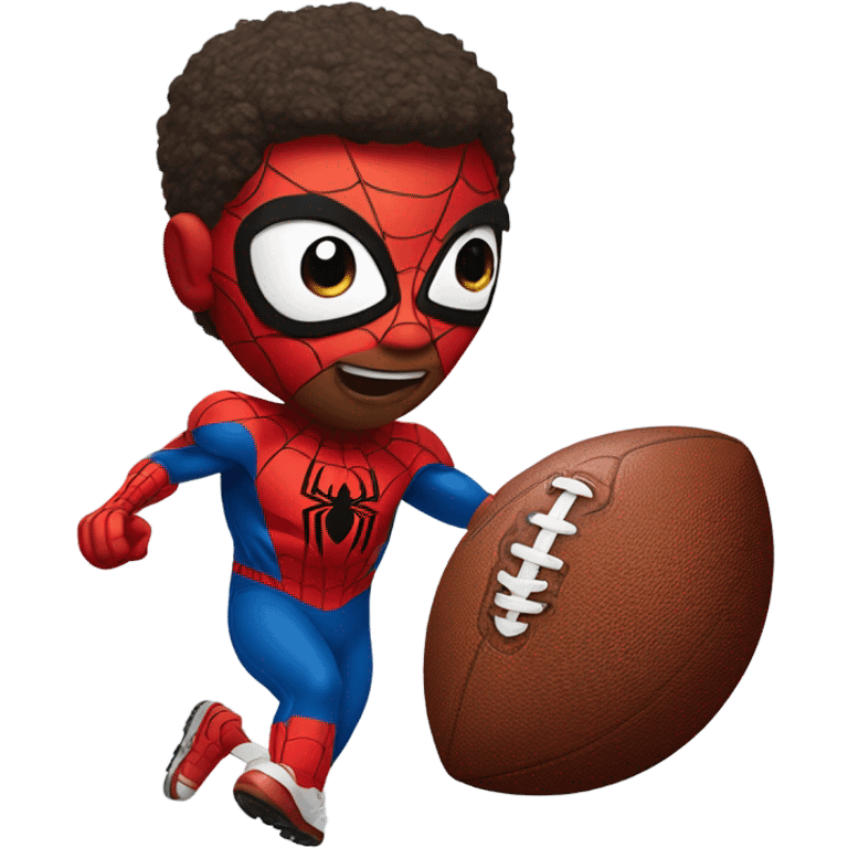 Spider-man playing football emoji