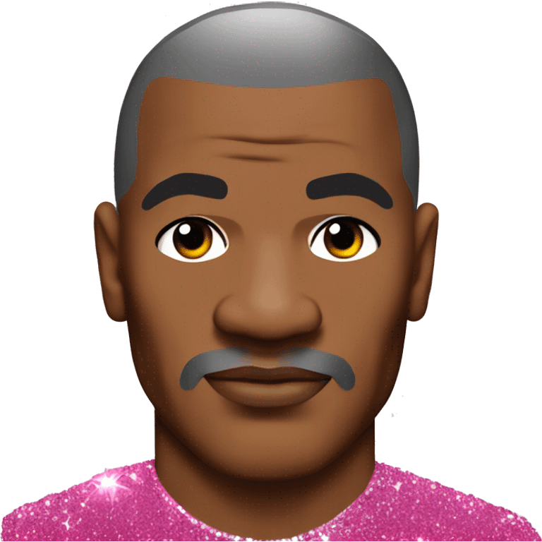 Mike Tyson but in glittery pink stuff emoji