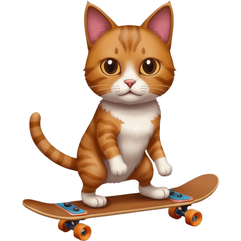 Cat with skated emoji