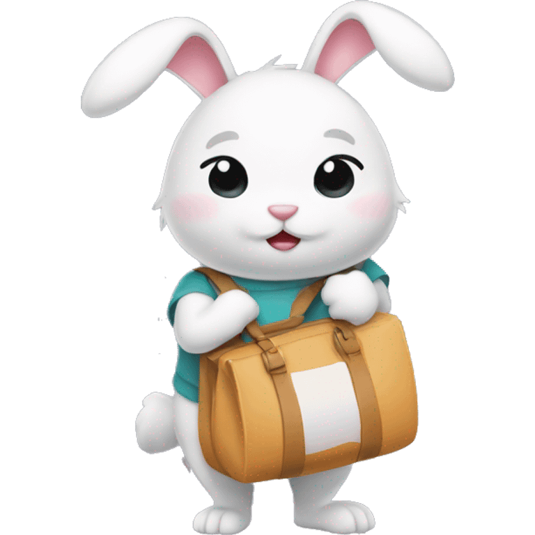 rabbit carry bag emoji